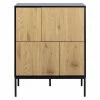 Ebuy24 Sea Sideboard Eiche - Sea Sideboard Eiche, schwarz, Metall schwarz.