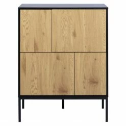 Ebuy24 Sea Sideboard Eiche - Sea Sideboard Eiche, schwarz, Metall schwarz.