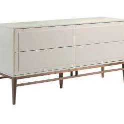ANGEL CERDA Graues Sideboard mit Beinen aus Nussbaum