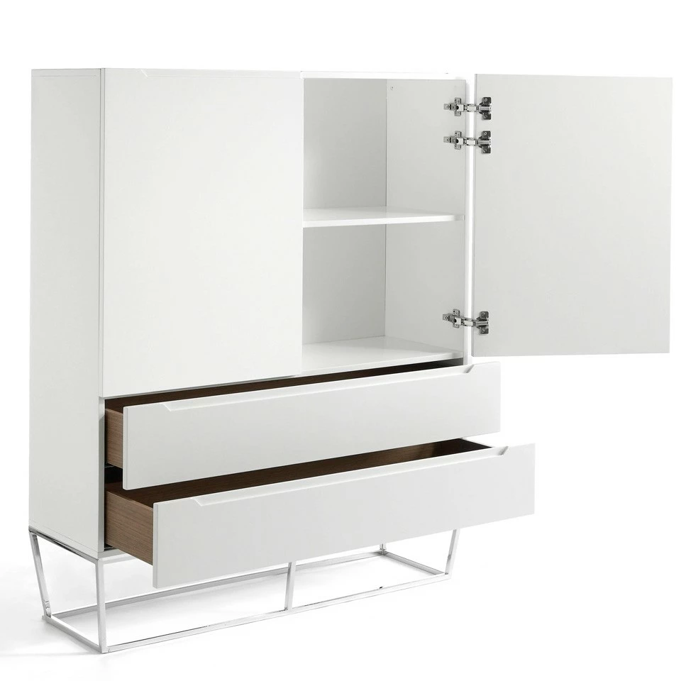 ANGEL CERDA Weißer Schrank mit Stahlfüßen – Bild 6