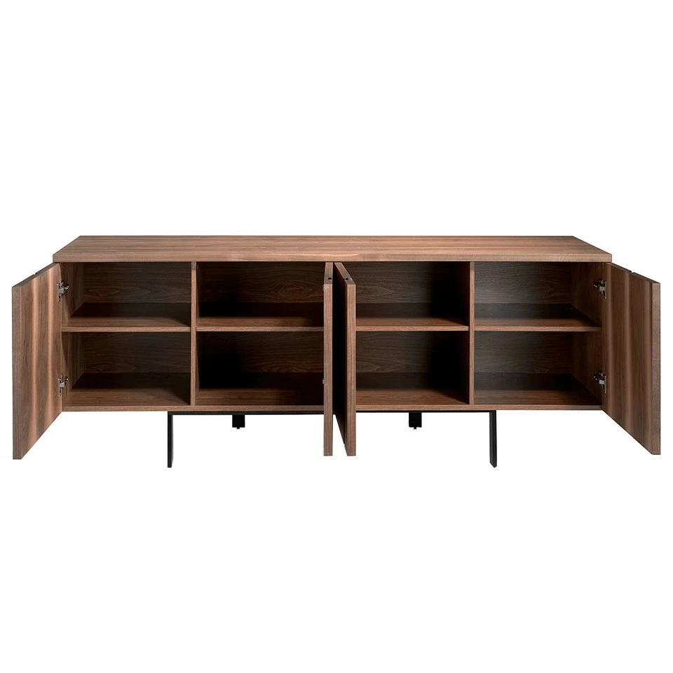 ANGEL CERDA Sideboard aus Nussbaum schwarzem Stahl – Bild 4