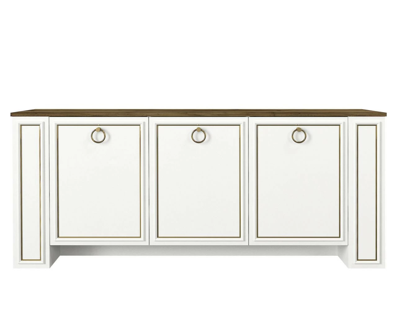 Moebel17 Sideboard Sansa Weiß Walnuss - moebel17 – Bild 7