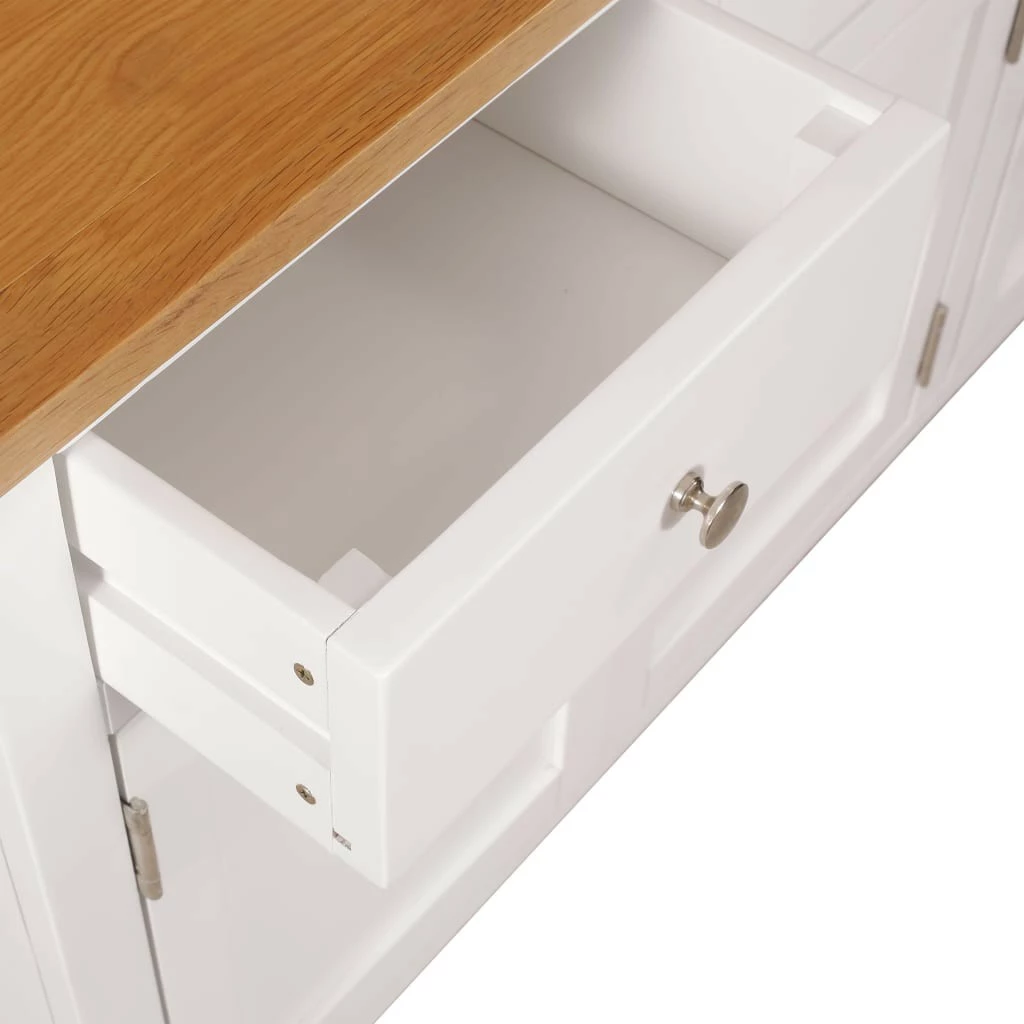 VidaXL Sideboard - vidaXL Sideboard 110x33,5x70 cm Massivholz Eiche – Bild 6