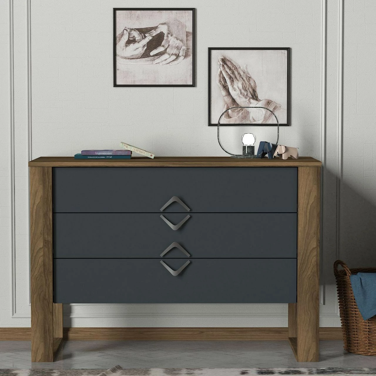 Moebel17 Sideboard Bumerang Walnuss Anthrazit - moebel17 – Bild 2