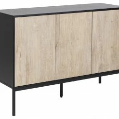 Ebuy24 Sea Sideboard - Sea Sideboard 3 Türen schwarz.