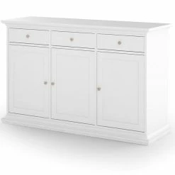 Dmora Buffet mit 3 Geburten weißer Holzoptik