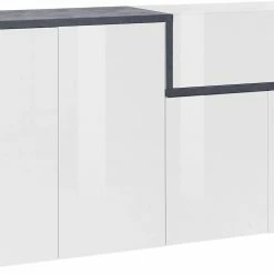 Dmora Modernes Sideboard mit 4 Türen und 1