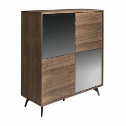 ANGEL CERDA Sideboard aus Nussbaum und Glas
