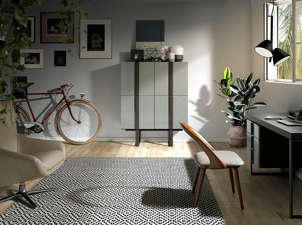 ANGEL CERDA Schrank aus Wenge und schwarzem Stahl – Bild 2