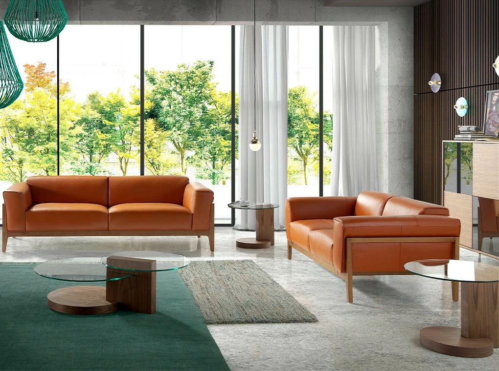 ANGEL CERDA Sideboard aus Nussbaum und Glas – Bild 5