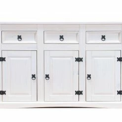 Ebuy24 New Mexico Sideboard - Glas Weiß