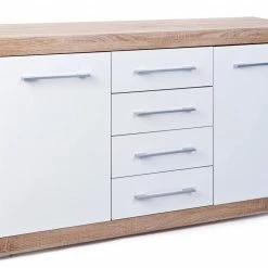 Dmora Buffet mit 2 Türen und 4 Schubladen aus