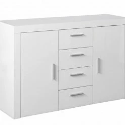Dmora Sideboard mit 2 Türen und 4 Schubladen