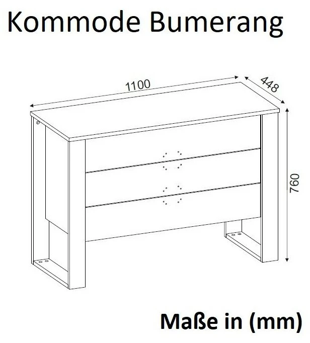 Moebel17 Sideboard Bumerang Walnuss Anthrazit - moebel17 – Bild 7