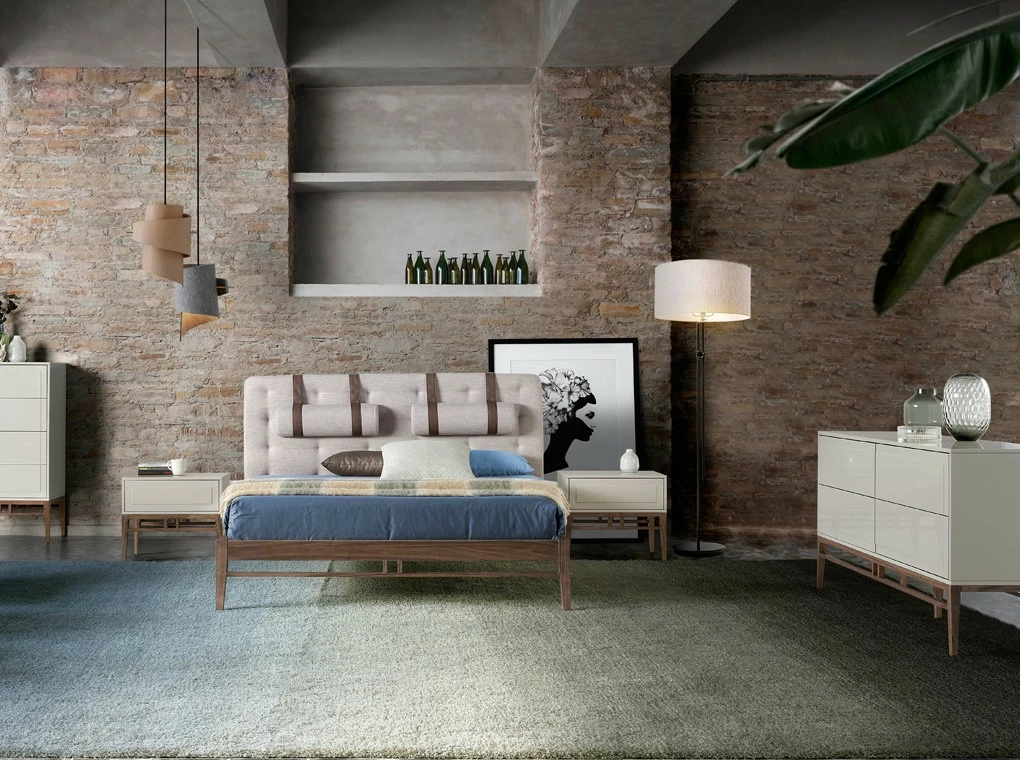 ANGEL CERDA Graues Sideboard mit Beinen aus Nussbaum – Bild 3