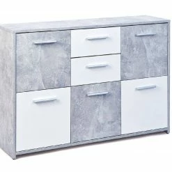 Dmora Sideboard mit fünf Türen und zwei