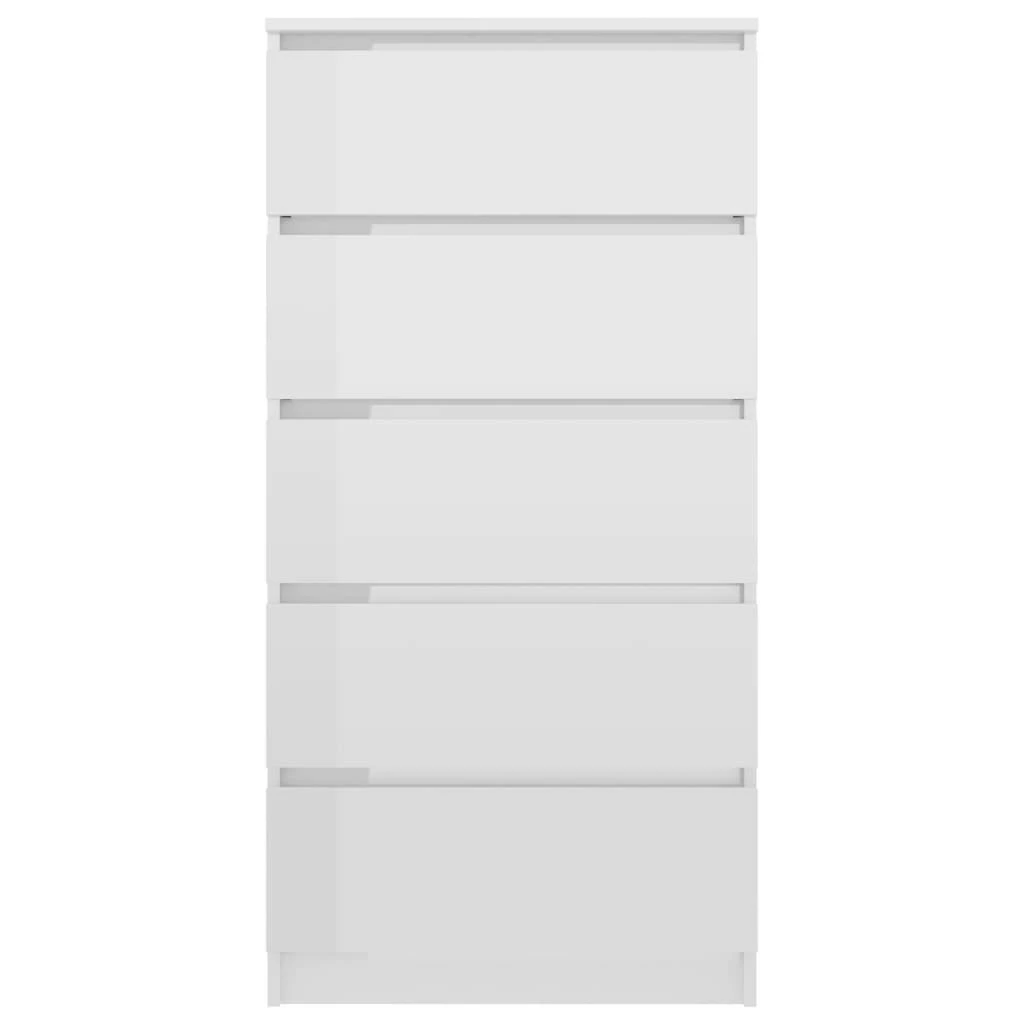 VidaXL Sideboard mit Schubladen Holzwerkstoff - vidaXL Sideboard mit Schubladen Hochglanz-Weiß 60x35x121 cm – Bild 3
