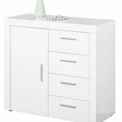 Dmora Sideboard mit 1 Tür und 4 Schubladen