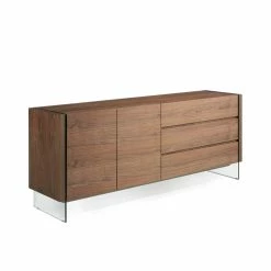 ANGEL CERDA Sideboard aus Nussbaum und Glas