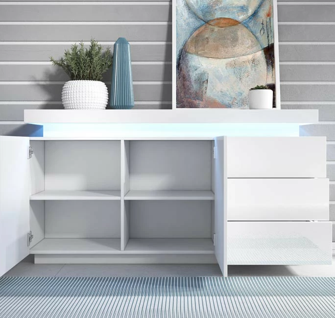 MB Moebel Sideboard Osim - Weiß – Bild 3