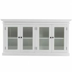 Ebuy24 Halifax Sideboard - Halifax Sideboard mit 4 Glastüren, weiss.