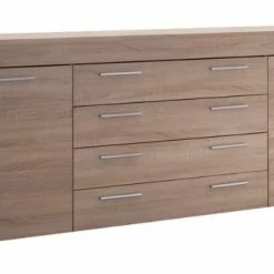 Ebuy24 Borak Sideboard - Eiche Dekor - Eiche Dunkel