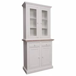 Dmora Hohes Sideboard mit 2 Türen und Vitrine