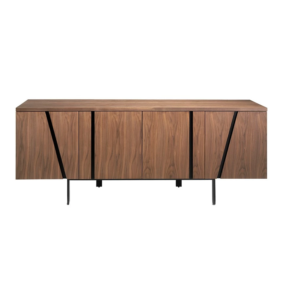 ANGEL CERDA Sideboard aus Nussbaum schwarzem Stahl – Bild 3