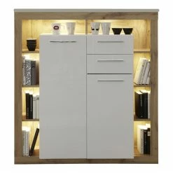 Ebuy24 Rominia Sideboard - Eiche Dekor - Eiche Dunkel