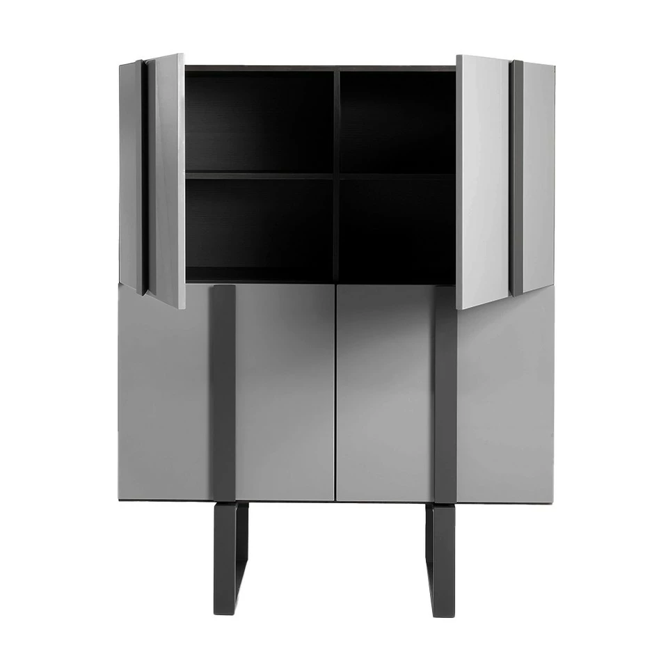 ANGEL CERDA Schrank aus Wenge und schwarzem Stahl – Bild 6