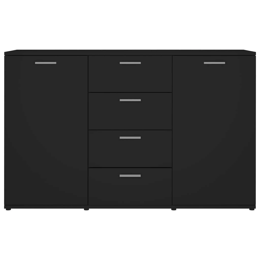 VidaXL Sideboard 120x35,5x75 cm Holzwerkstoff - vidaXL Sideboard Schwarz 120x35,5x75 cm Holzwerkstoff – Bild 5