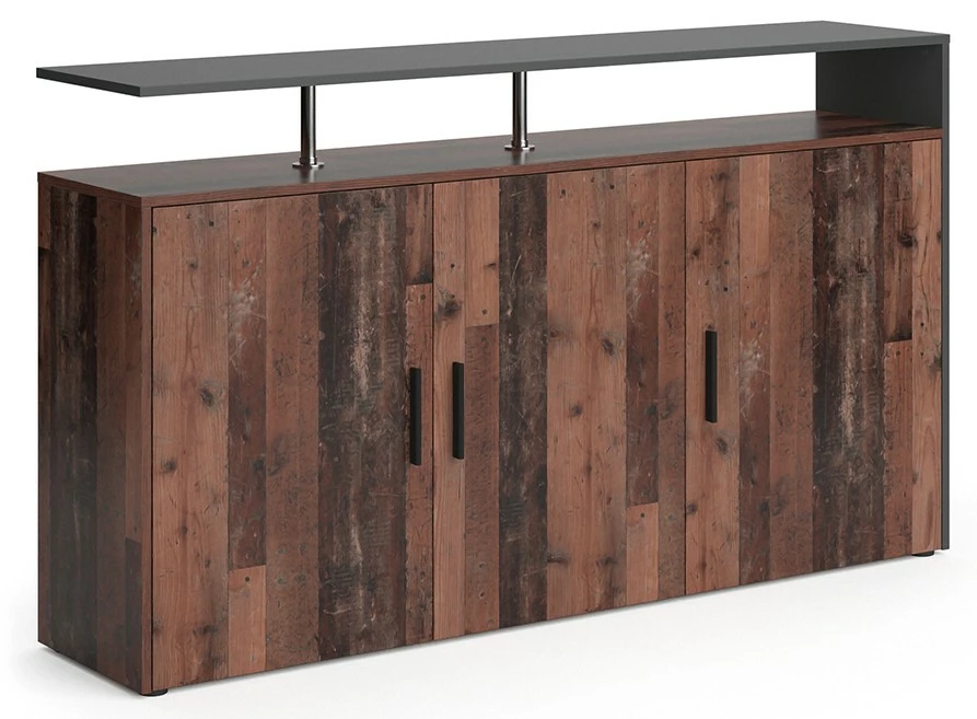 Vicco Sideboard „Amato“ Old Style/Anthrazit