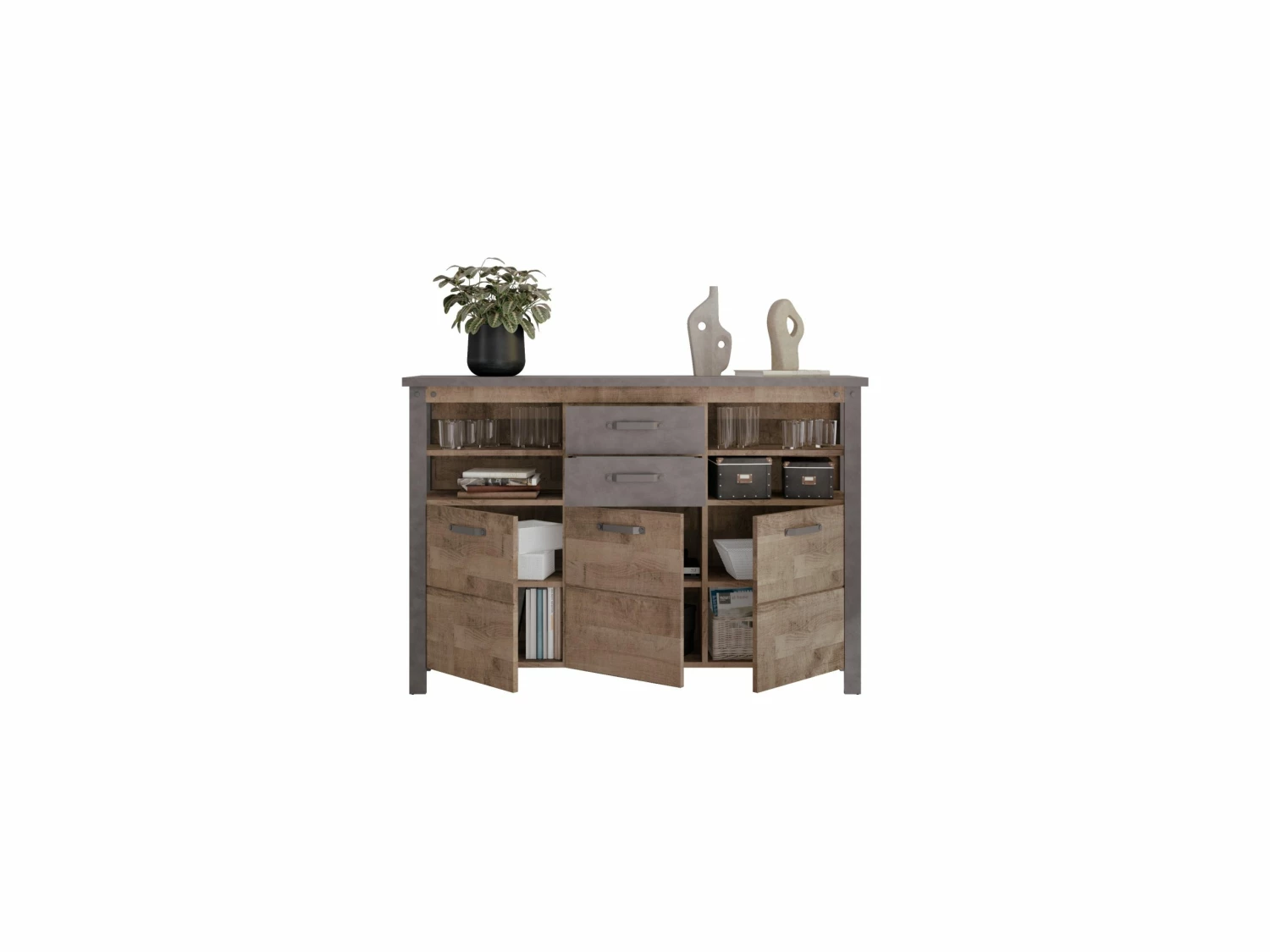 The Kuup Sideboard Industrial Look Tabak Eiche – Bild 3