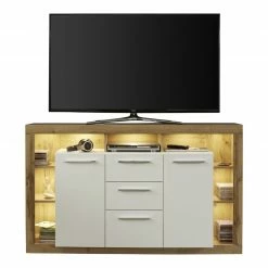 Ebuy24 Rominia Sideboard - Eiche Dekor - Eiche Dunkel