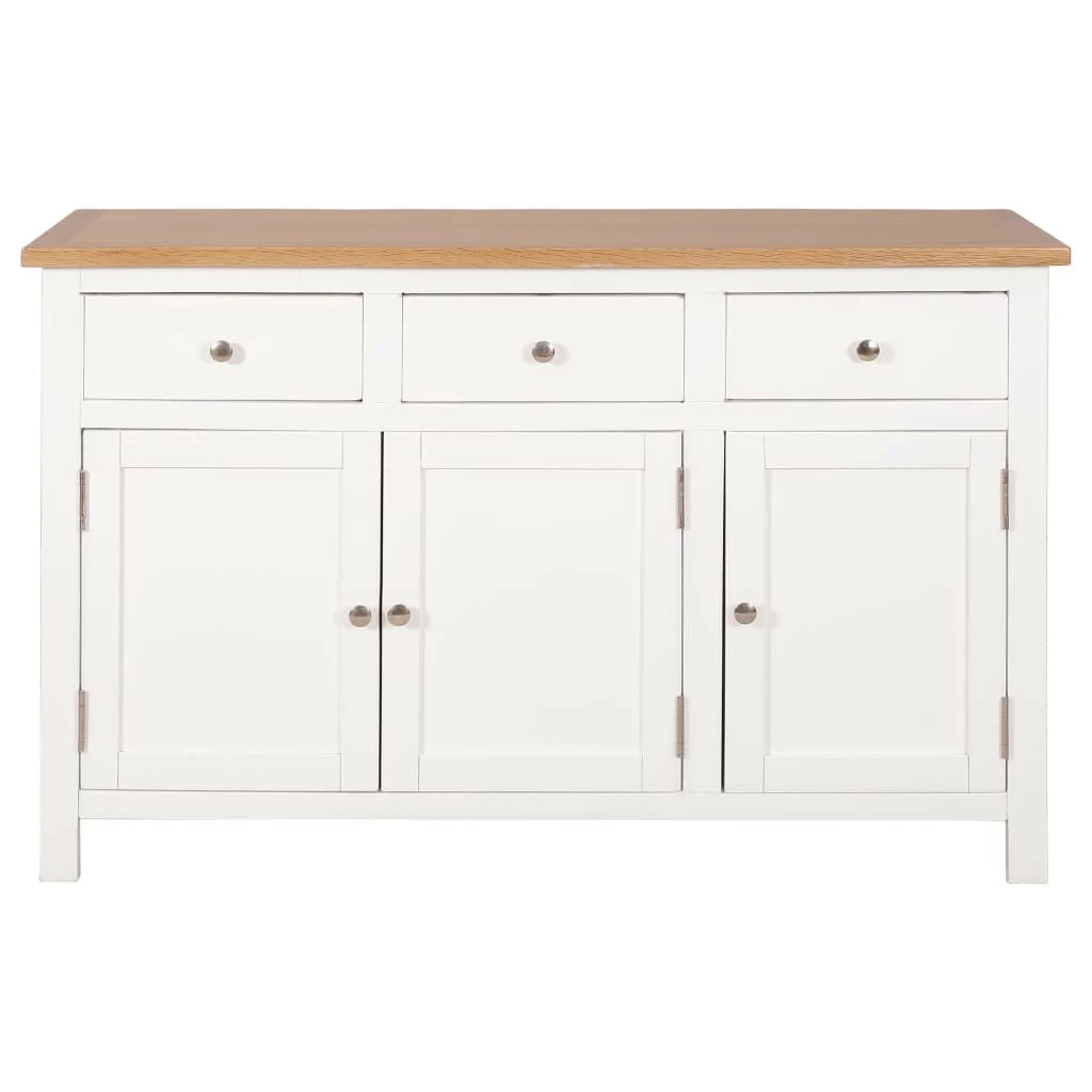 VidaXL Sideboard - vidaXL Sideboard 110x33,5x70 cm Massivholz Eiche – Bild 3