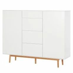 Mørteens Sideboard Lindholm IV - Weiß - Höhe: 128 cm