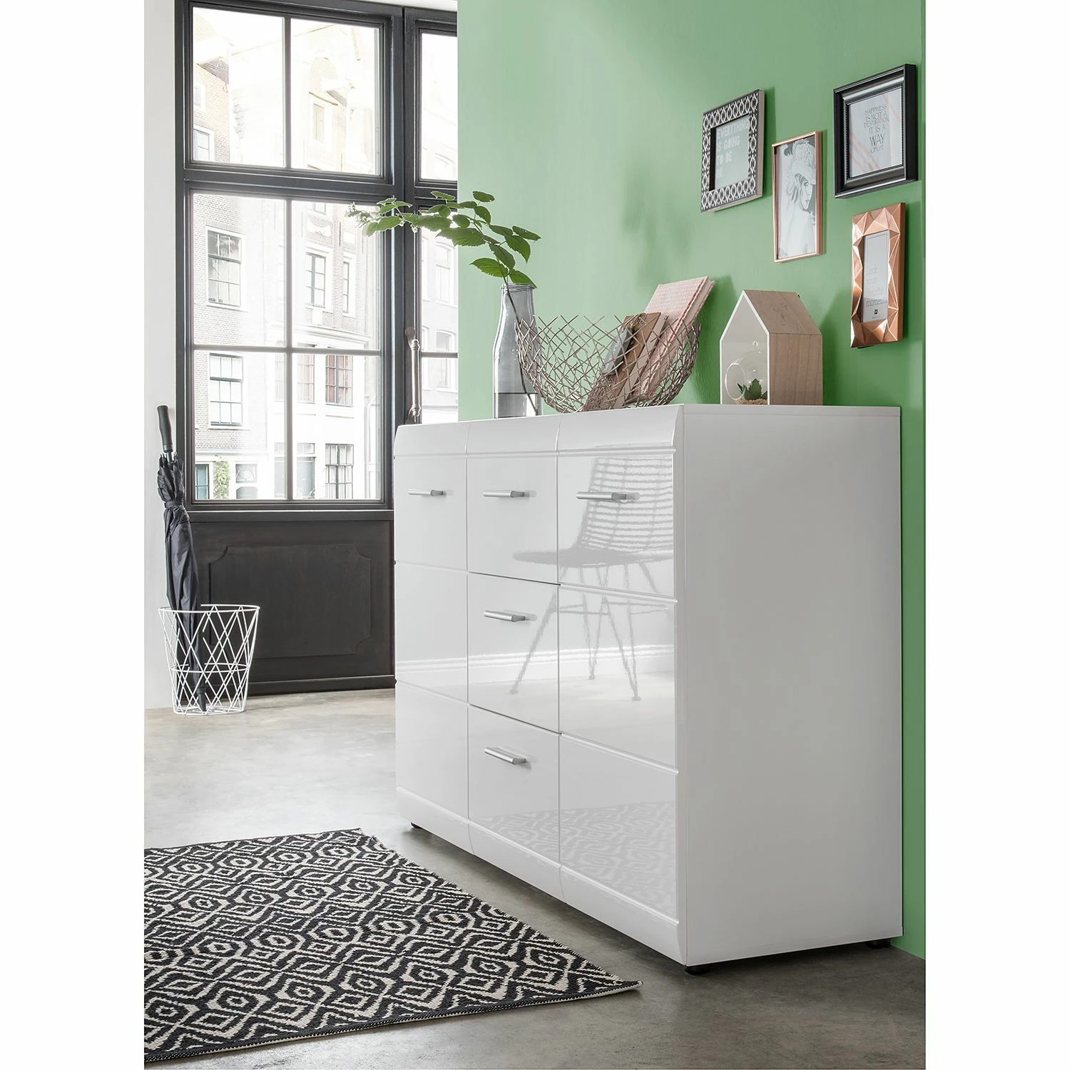 Germania Sideboard Adana - Hochglanz Weiß – Bild 3