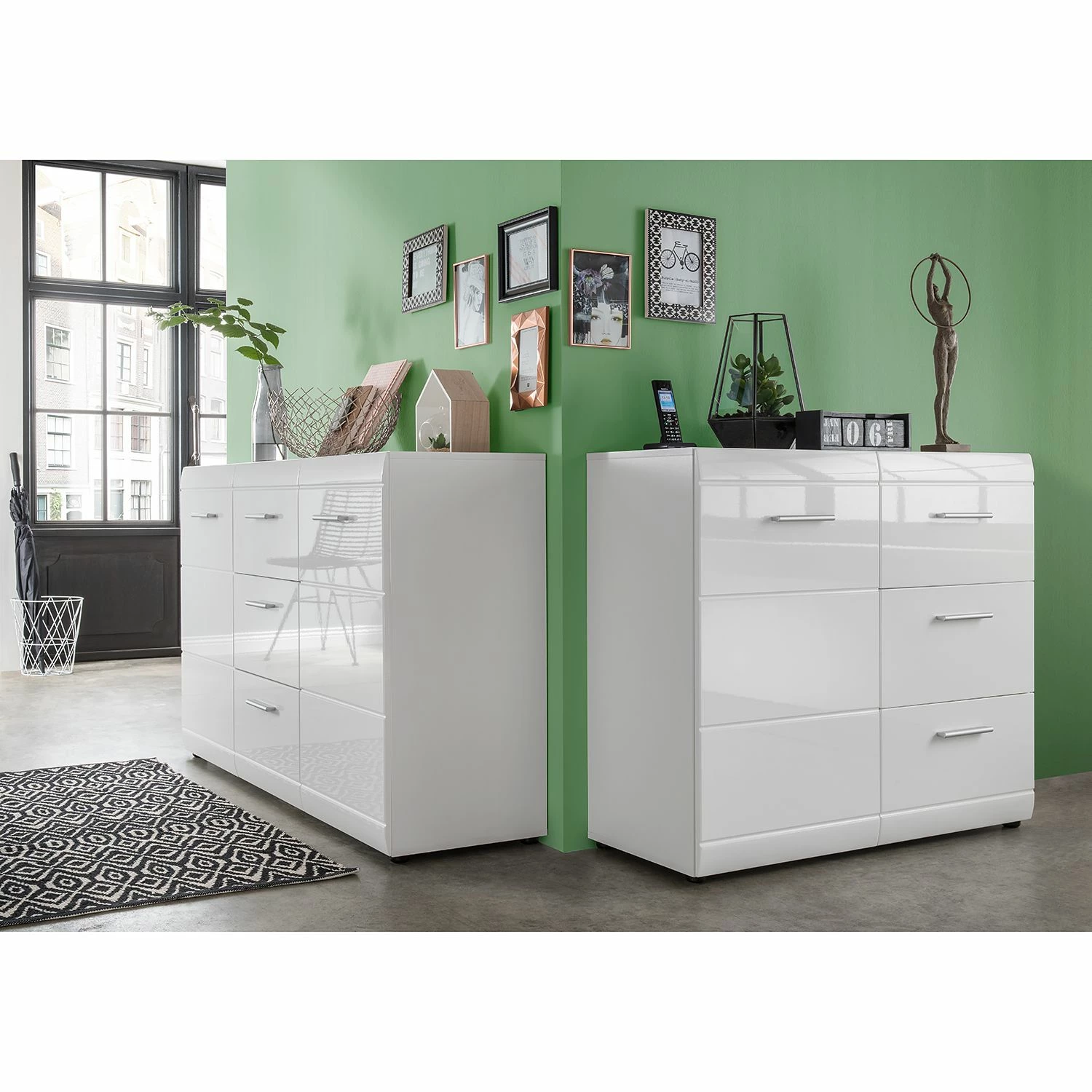 Germania Sideboard Adana - Hochglanz Weiß – Bild 2