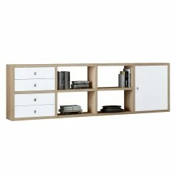 Loftscape Sideboard Emporior III.B - Weiß / Eiche Dekor