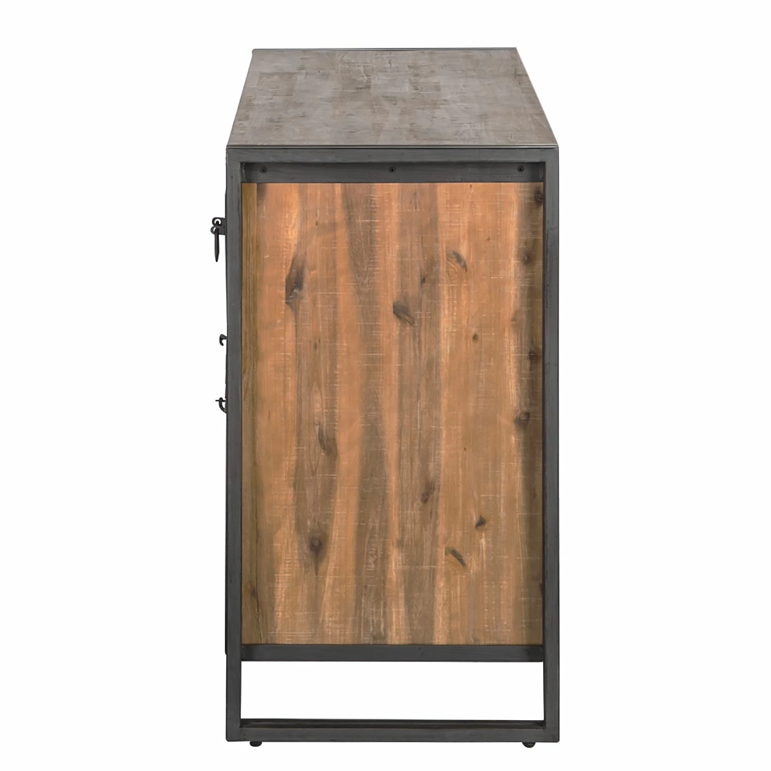 Ars manufacti Sideboard Manchester I - Akazie teilmassiv / Metall - Akazie / Anthrazit – Bild 6