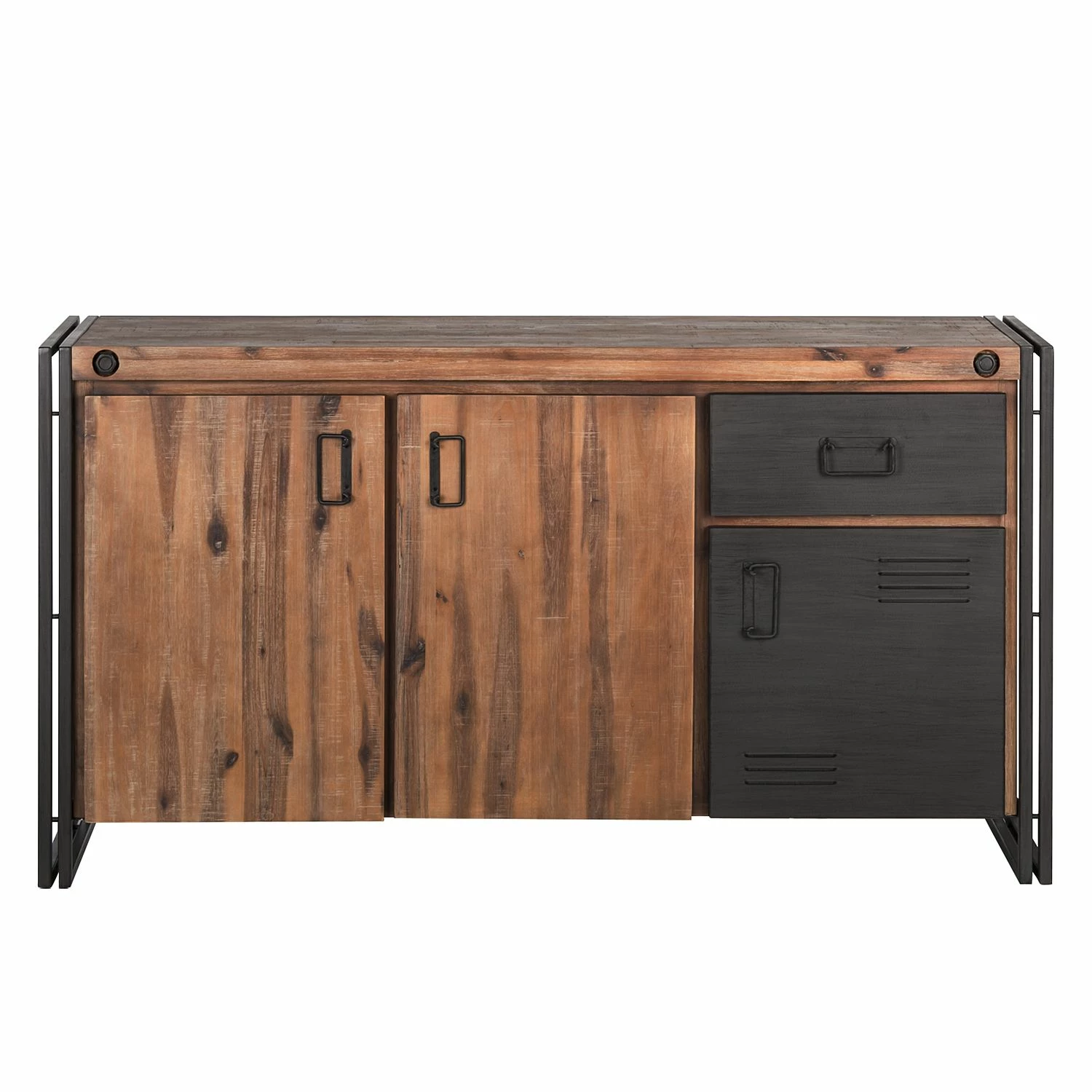 Ars manufacti Sideboard Manchester I - Akazie teilmassiv / Metall - Akazie / Anthrazit – Bild 5