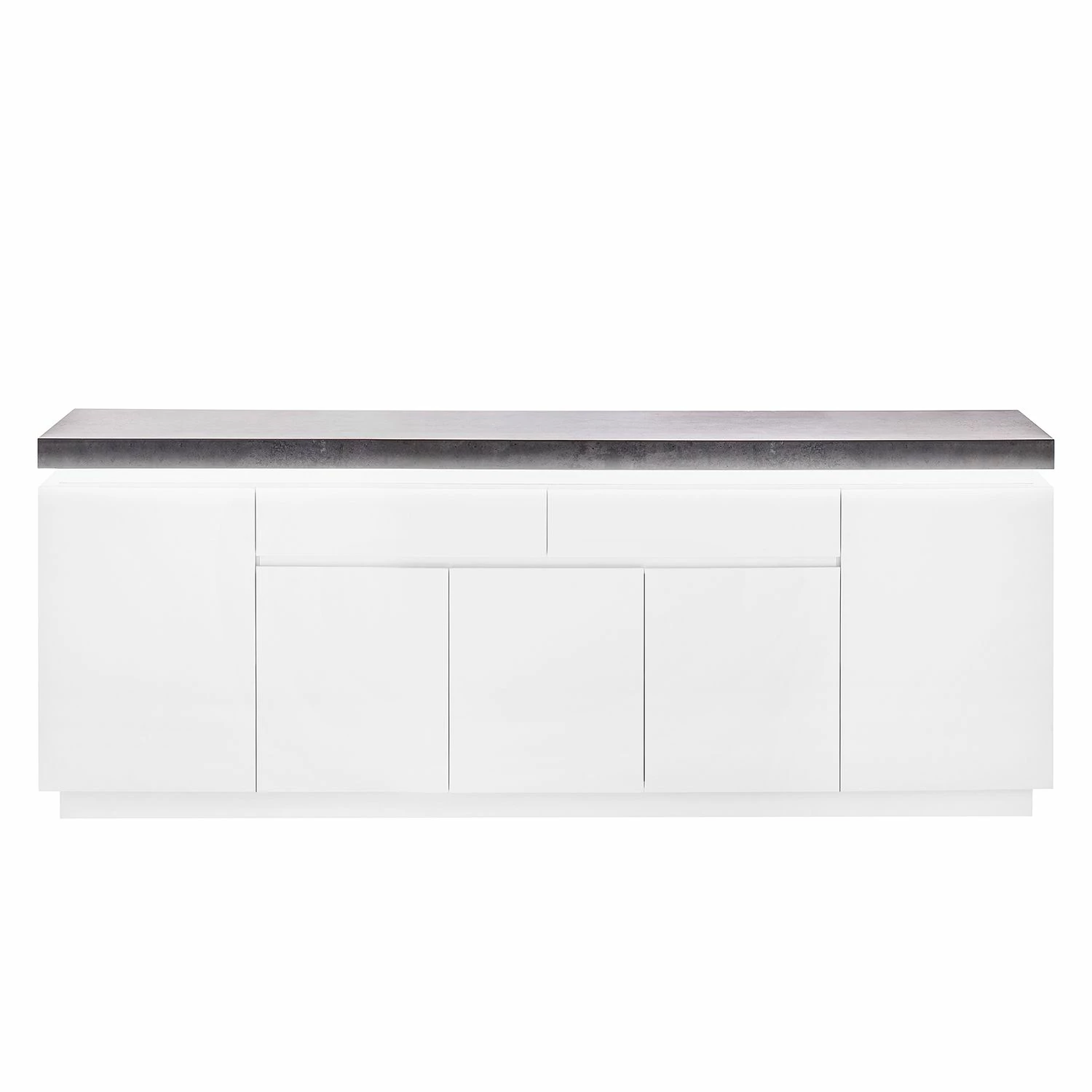 Fredriks Sideboard Namona III - Inkl. Beleuchtung - Beton Dekor / Weiß – Bild 3