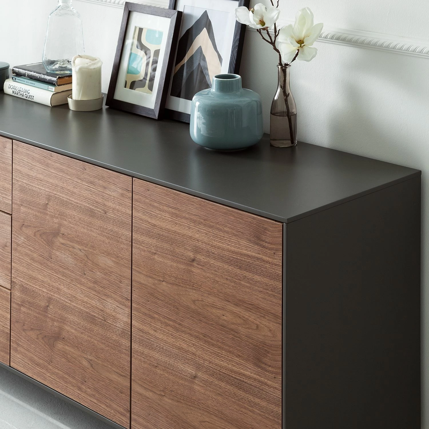 Eva Padberg Collection Sideboard Payara - Echtholzfurnier - Walnuss / Anthrazit – Bild 14