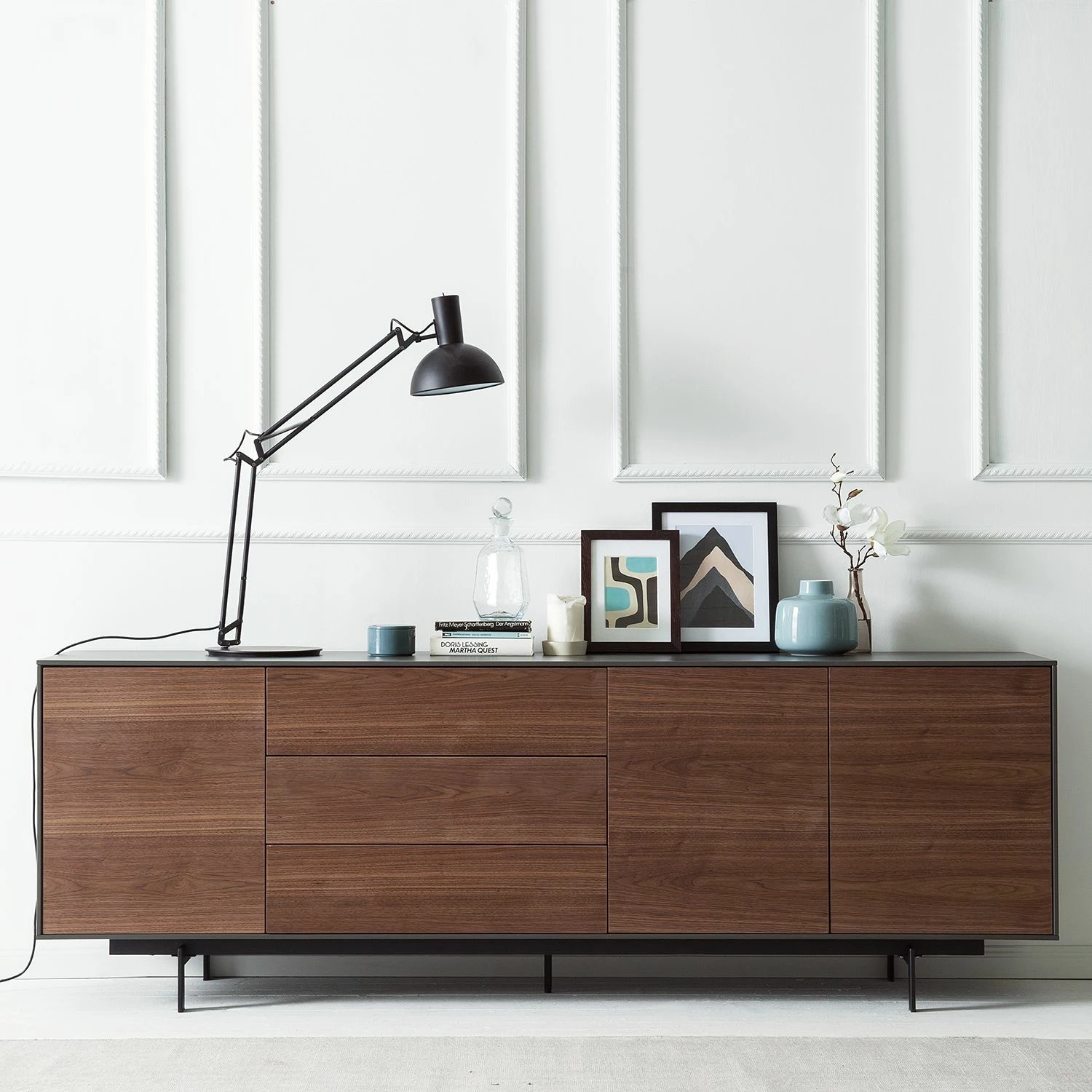 Eva Padberg Collection Sideboard Payara - Echtholzfurnier - Walnuss / Anthrazit – Bild 2