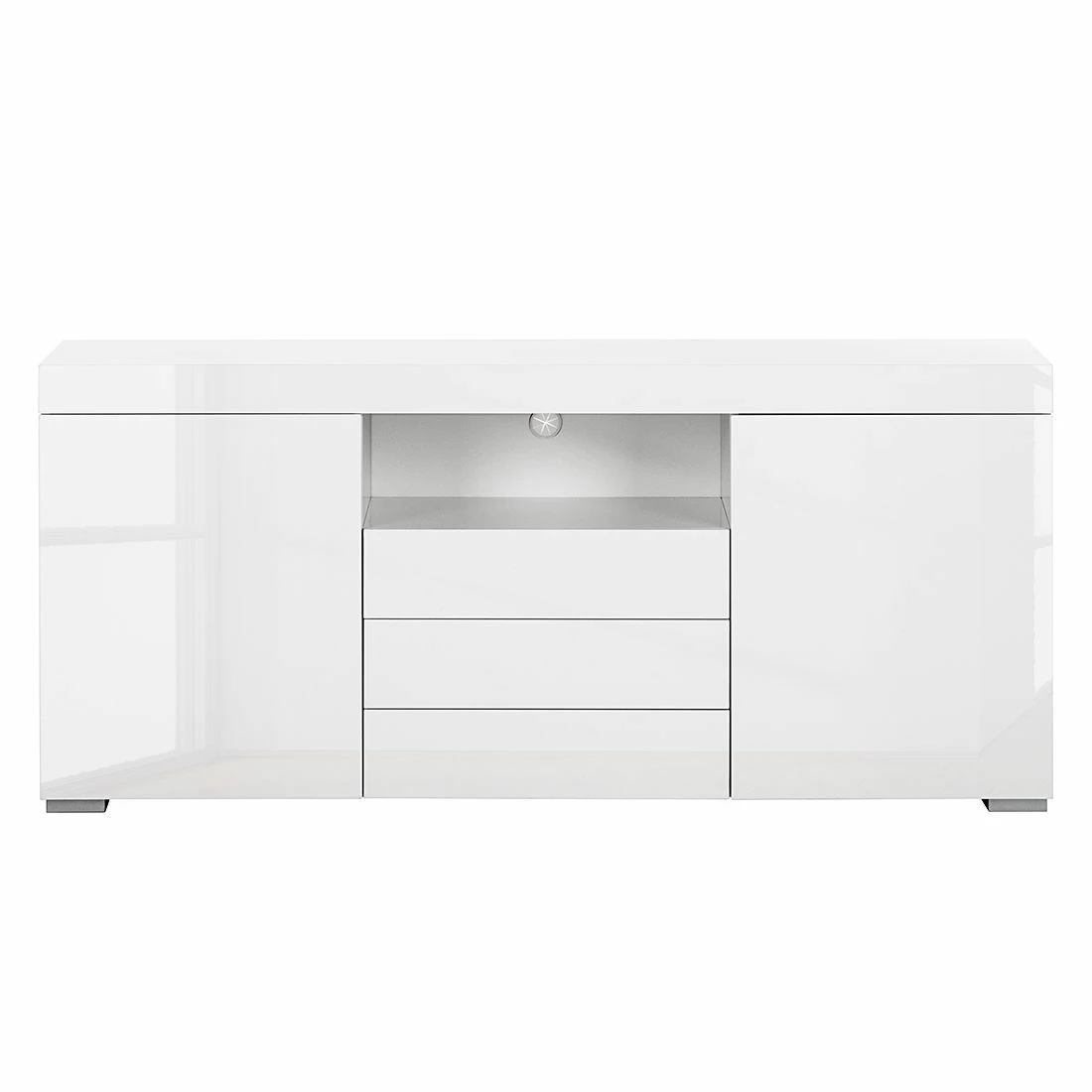 Fredriks Sideboard Roomconcept - Inkl.Beleuchtung - Hochglanz Weiß – Bild 3