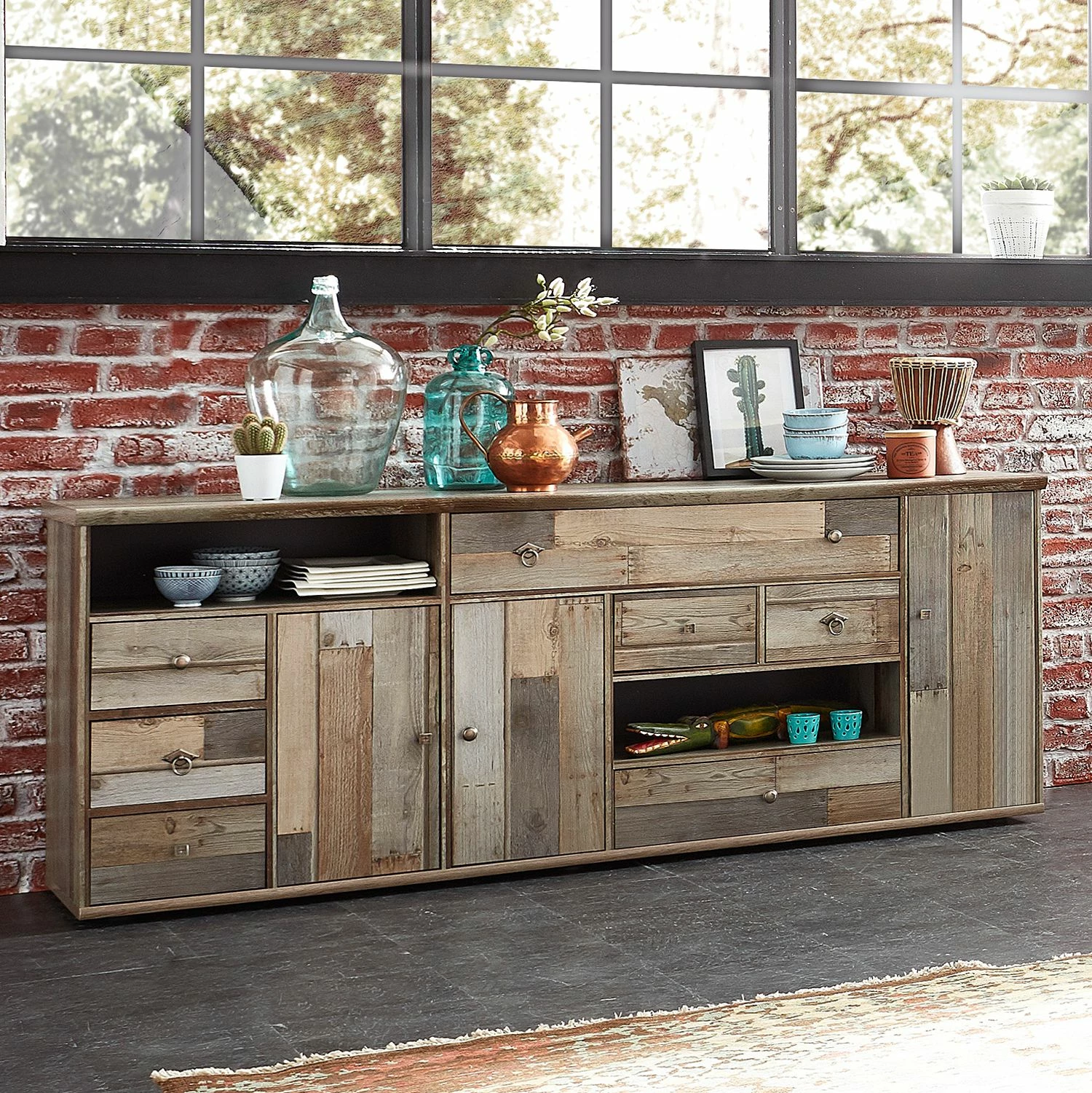 Red Living Sideboard Tapara - Braun / Grau – Bild 2