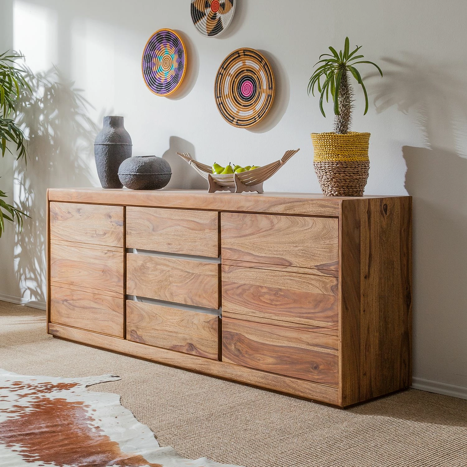 Ars Natura Sideboard Tapurah - Sheesham massiv – Bild 2