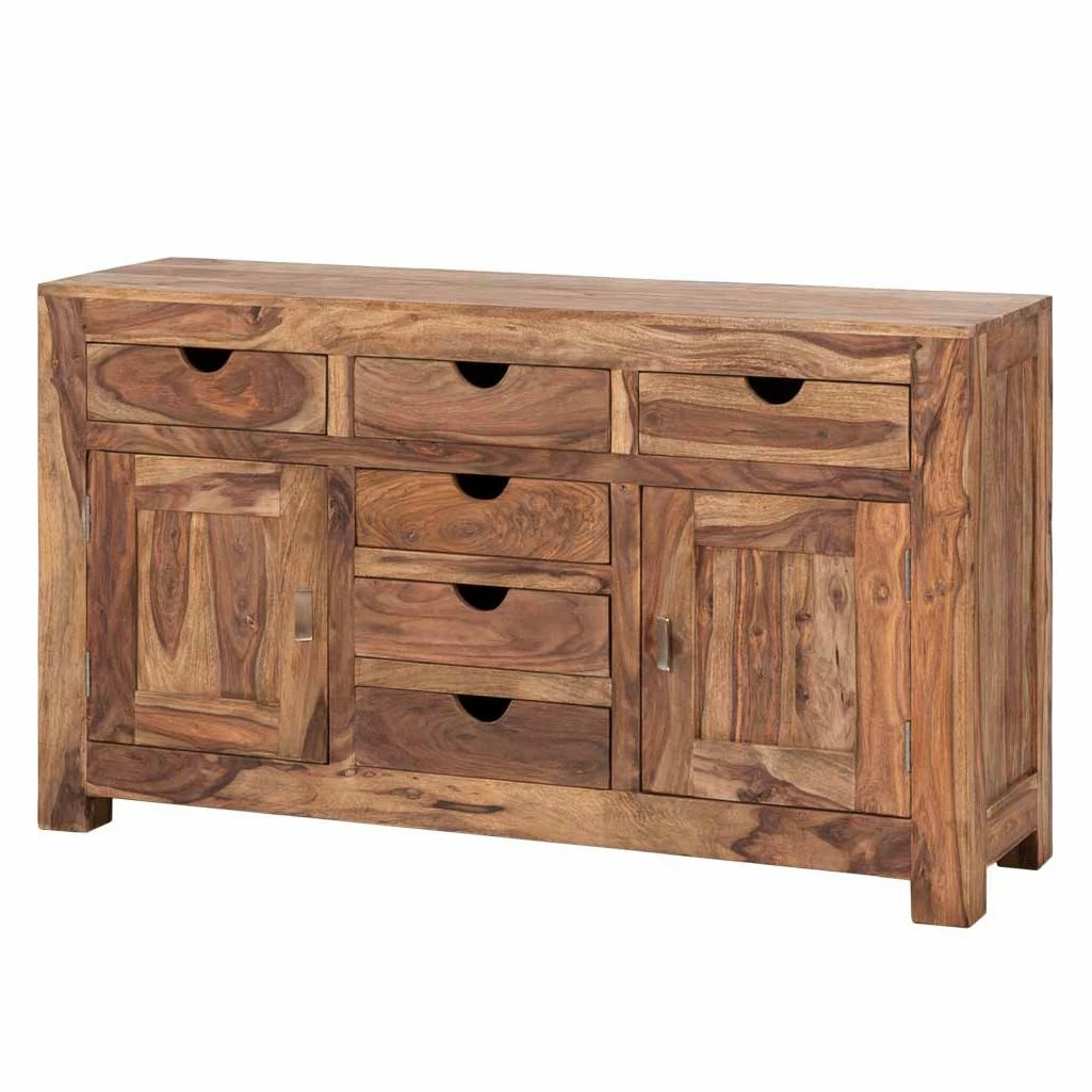Wolf-Möbel Sideboard Yoga II - Sheesham massiv - Natur