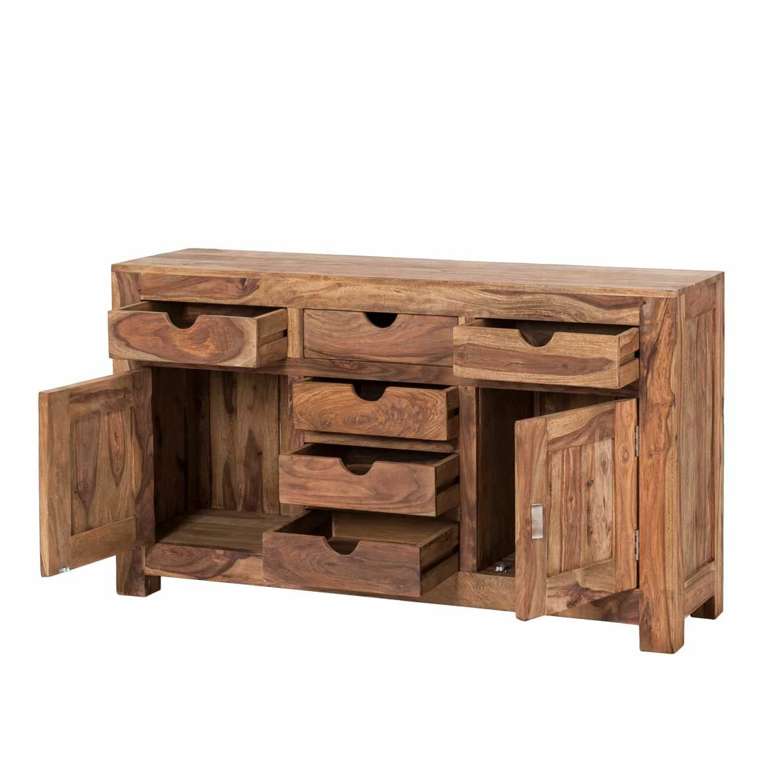 Wolf-Möbel Sideboard Yoga II - Sheesham massiv - Natur – Bild 7